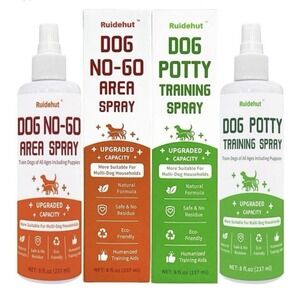 Puppy Training Spray Set - Dog Potty Training and No-Go Area Sprays 8 Fl. Oz. Ea